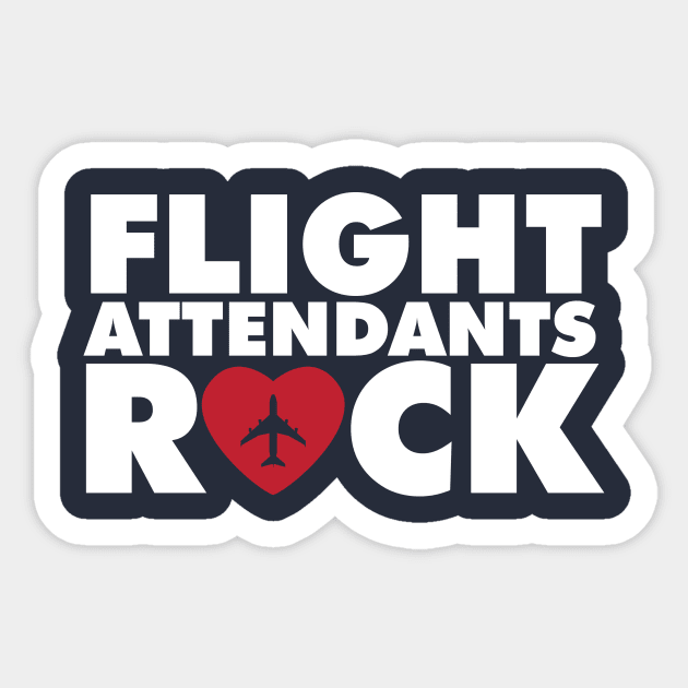 Flight Attendants rock with plane inside hearth Sticker by Avion